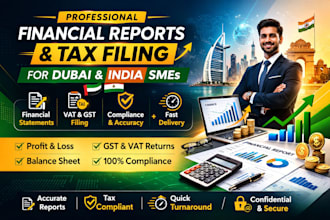 prepare financial reports and tax filing for dubai and india smes