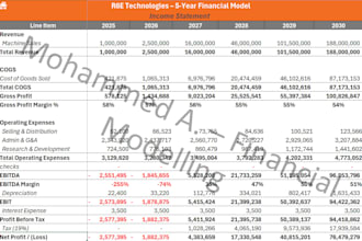 create a clean financial forecast cashflow model