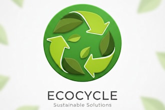 design a unique green circle logo for your brand