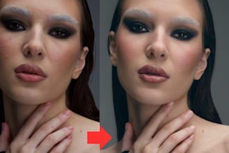 do natural skin retouching and color correction