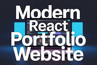 create a professional portfolio website using react
