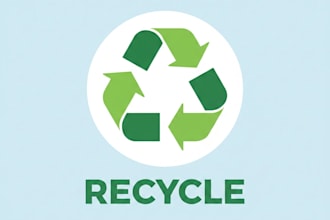 design a unique recycling logo for your brand