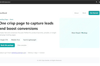 build responsive landing pages, fix website bugs and convert figma to HTML