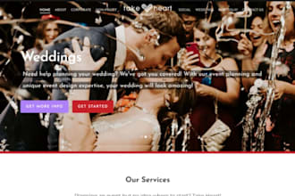design squarepspace wedding planner website party rental event decorator website