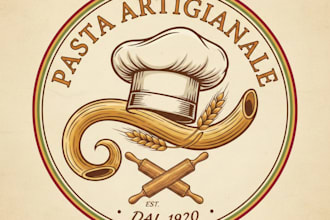 design a tasty pasta logo for your brand