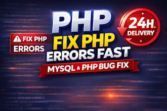 fix PHP errors, website bugs and backend issues fast