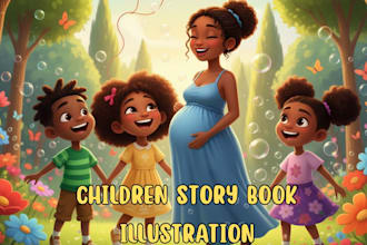 design children story book, child book illustration picture book illustration