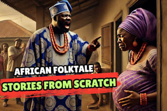 create captivating ai african folktale animation video for youtube