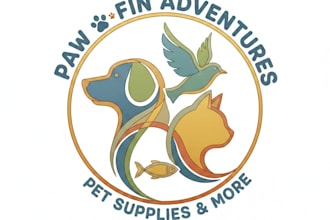 design a cute and professional pet store logo for your brand