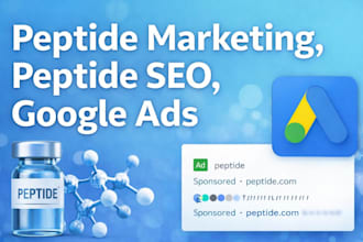do peptide marketing, peptide seo, google ads, social ads campaign, facebook ads