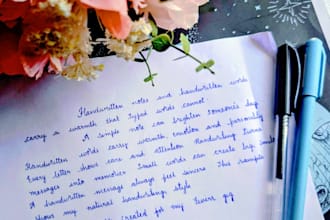 write neat handwritten notes and letters