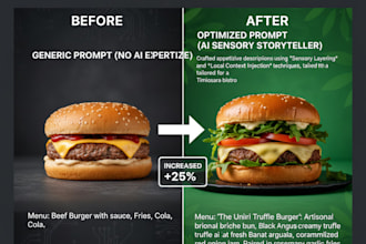 write ai prompts for your restaurant menu and reviews