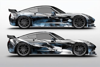 creative custom car wrap, van wrap, truck wrap,