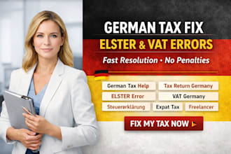 fix german tax return errors elster issues vat corrections