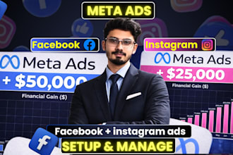 setup and manage your facebook,insta ads,meta ads campaign as ads expert