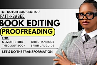 be christian book editor, edit christian book and proofread