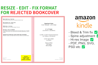 fix book cover, resize book cover, paperback book cover