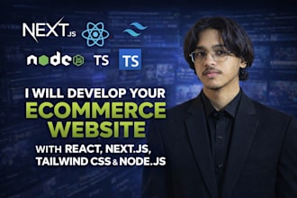 design and develop a professional ecommerce website with nextjs and react