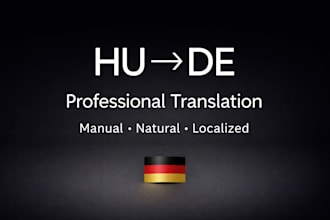 translate and localize hungarian content into natural german