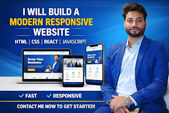 create responsive website design in HTML CSS react vite