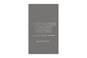 write clear and simple text in portuguese