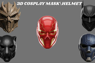 do 3d mask 3d helmet cosplay 3d printed mask wearable 3d helmet for 3d printing