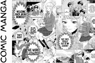 draw anime manga comic book, manga panel and storyboard illustration manga artis