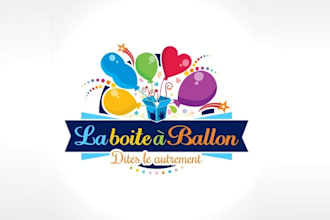 design balloon decoration bouquet company logo