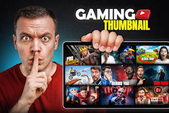 design high CTR gaming youtube thumbnails