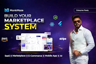 build marketplace app with admin payments, booking and saas platform