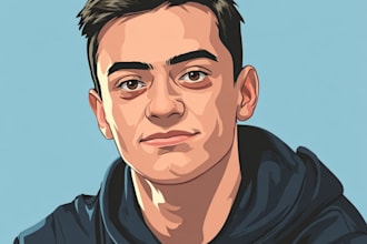draw cartoon vector portrait from your photo