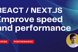 improve speed and performance of your react nextjs website