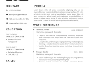 design professional ats friendly resume and CV