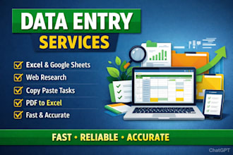 do data entry, webresearch, copy paste and excel work