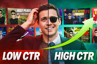 design amazing thumbnails for you