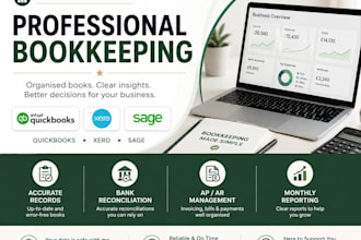 provide professional bookkeeping in quickbooks, xero and sage