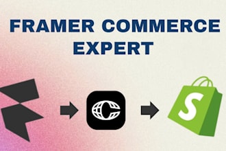 build custom framer to shopify store framer commerce expert