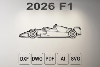 create dxf, svg, ai, cdr file for laser cutting and cnc machine