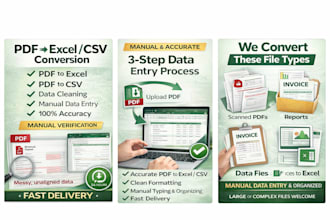 convert PDF to excel or CSV with accurate data cleaning