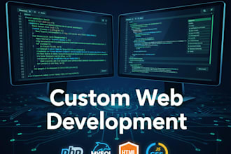 build your custom website with PHP, mysql database and full stack web developmen