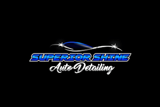 design custom auto detailing or car washing logo with metallic and glow effect