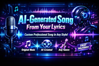 create a professional ai generated song from your lyrics in any style
