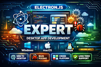 build desktop apps with electron js for windows mac or linux