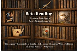 provide in depth developmental beta reading with a structured feedback report