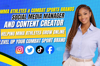 manage and grow social media for MMA athletes and combat sports brands