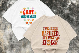 design custom and trendy typography tshirts