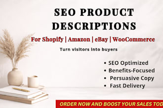 write SEO optimized product descriptions to boost your sales