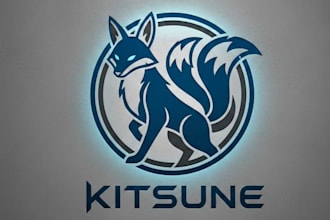 create eye catchy kitsune logo for your business