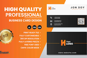 design professional business card and digital card