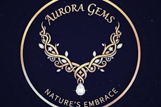 design an elegant necklace logo for your brand
